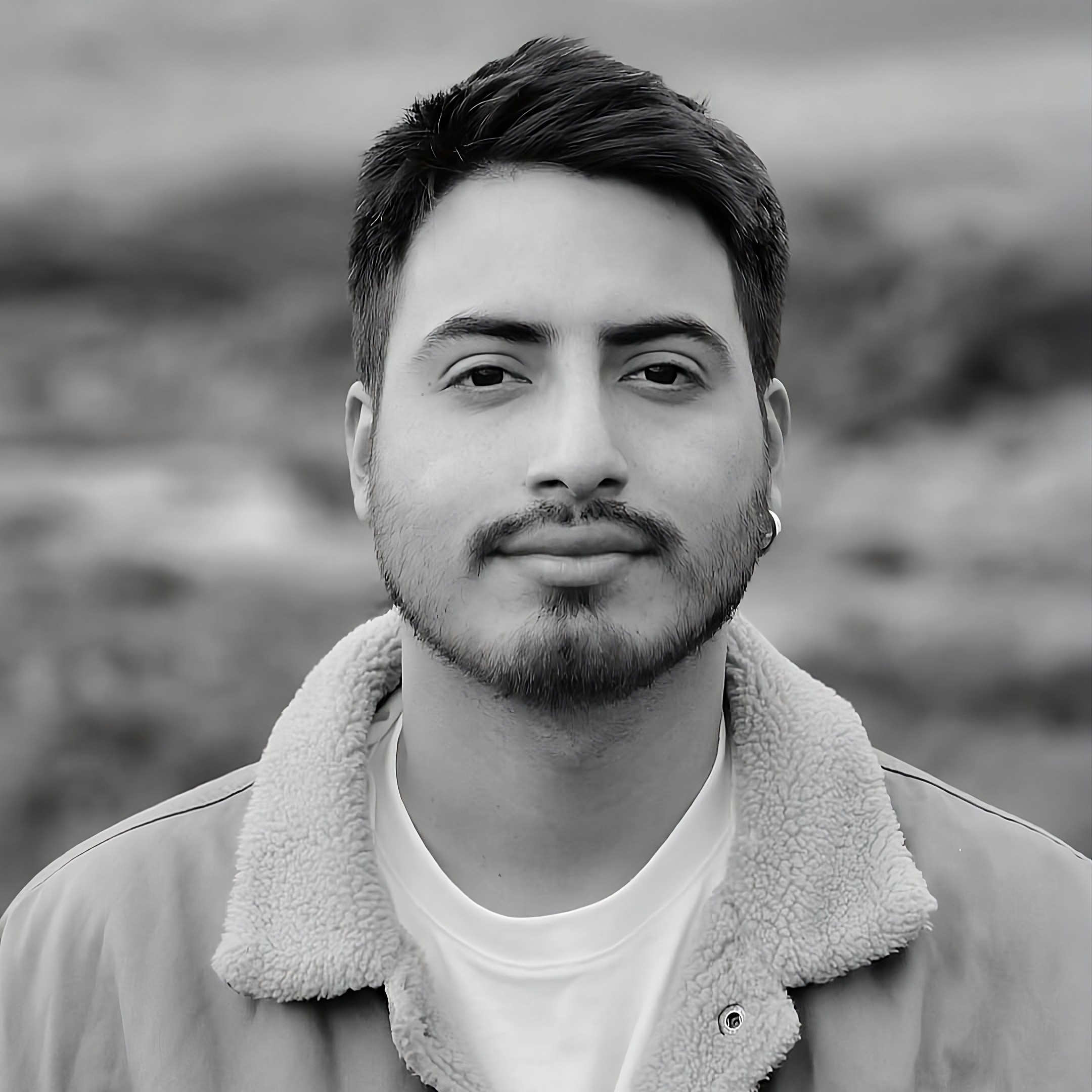 foto de Eduardo Craig en blanco y negro